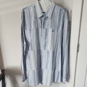 Enyce Men's Blue Striped Shirt